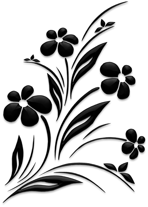 Flowers silhouettes art islamic. Flower silhouette png