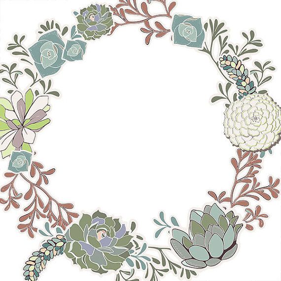 succulent clipart border