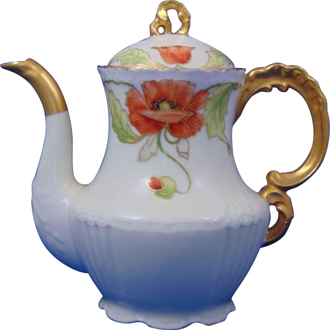 Floral clipart teapot. Jean pouyat jp limoges