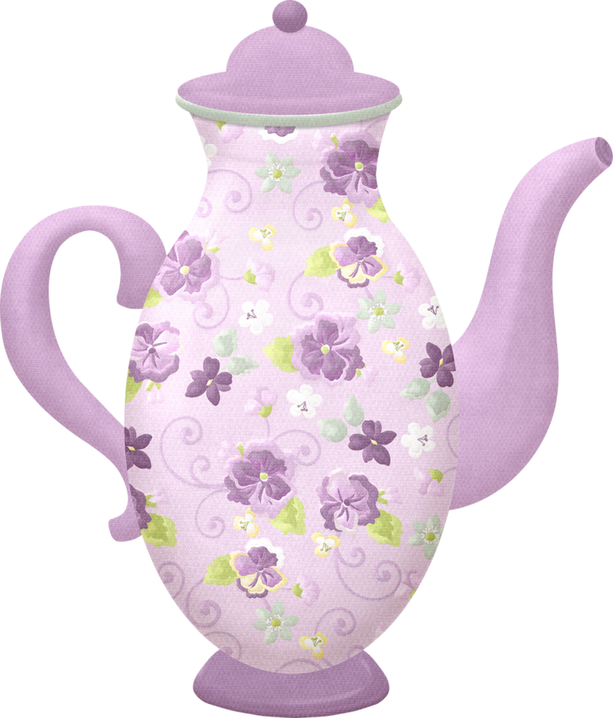 Floral clipart teapot.  crafts paperprints pinterest