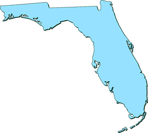 Style maps in colors. Florida clipart