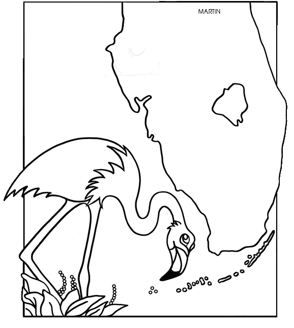 florida clipart black and white