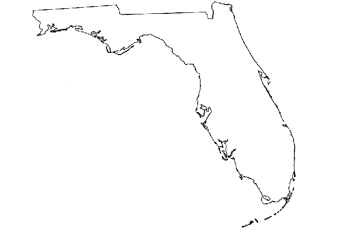 florida clipart black and white