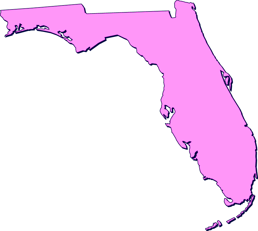 Florida clipart state. Style maps in colors