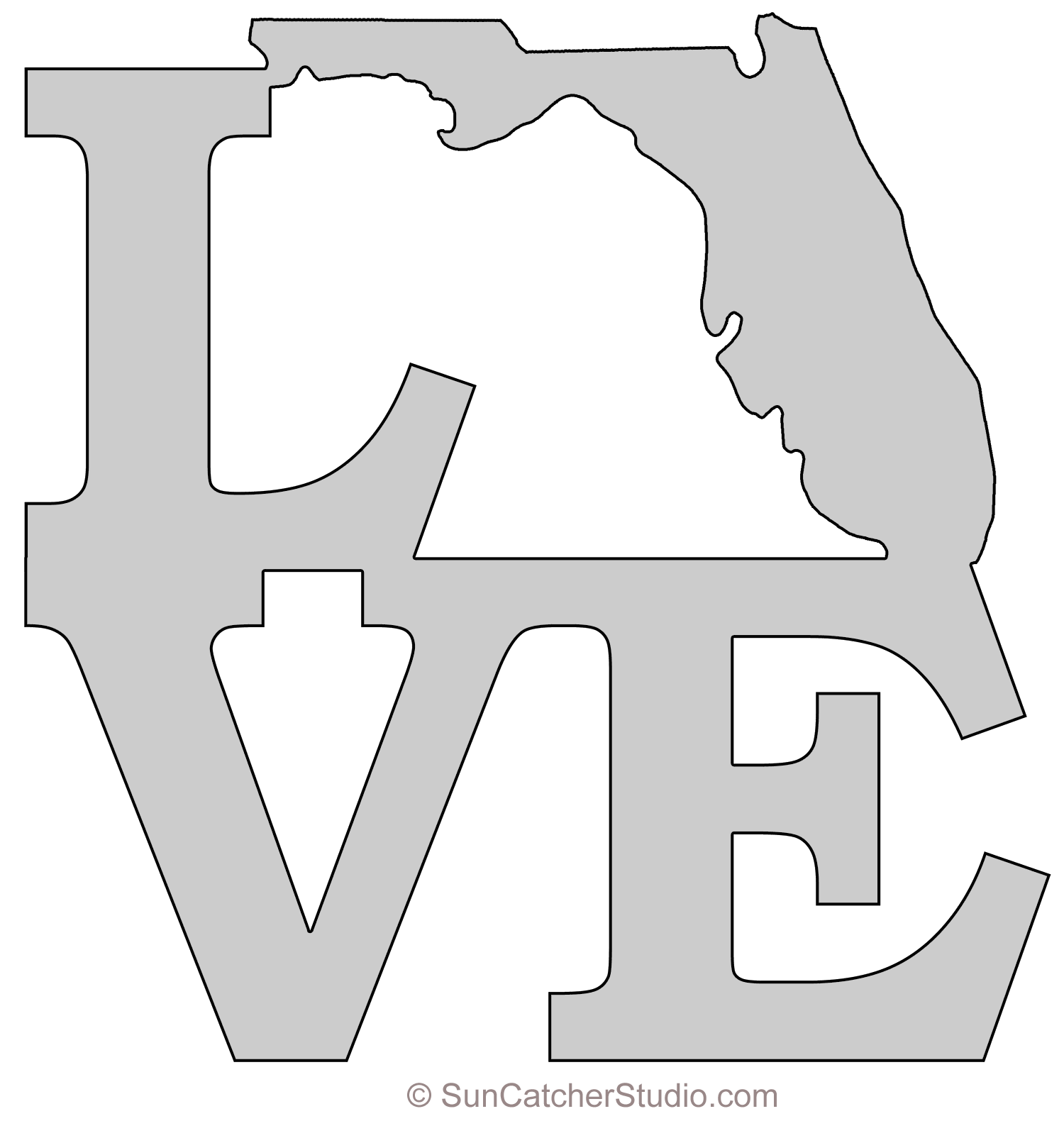 Florida clipart stencil. Map outline printable state