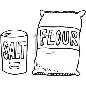 flour clipart bag salt
