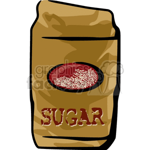 flour clipart brown sugar bag