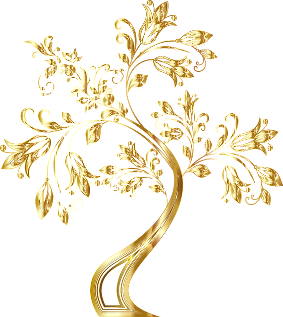 Free photo floral tree. Flourish clipart flower decoration