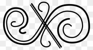 Flourish clipart horizontal. Free two line curly