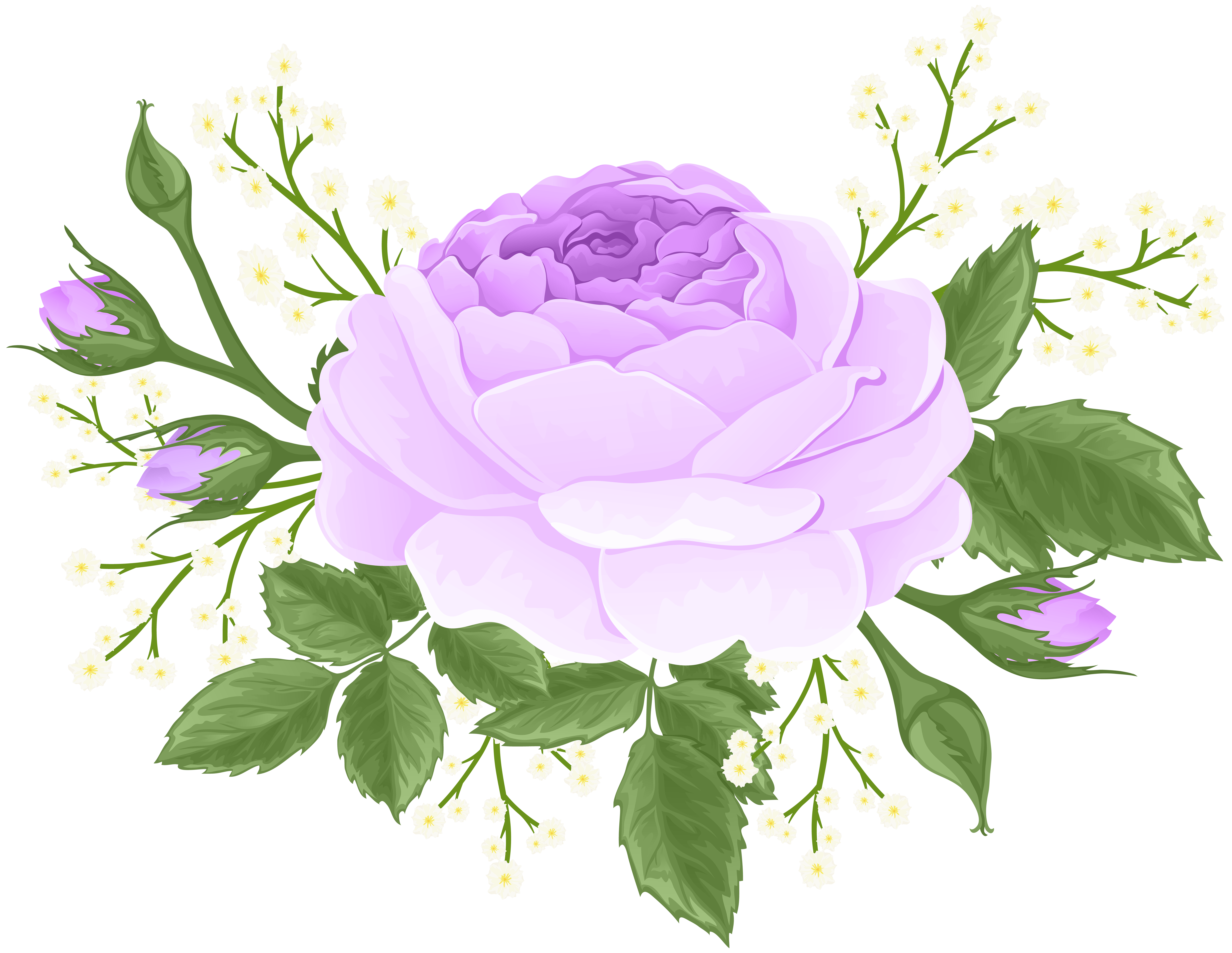 flourish clipart rose