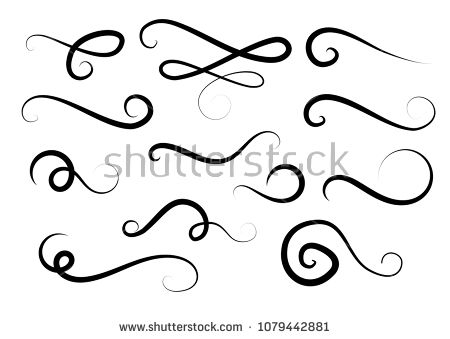 Art background banner border. Flourish clipart script
