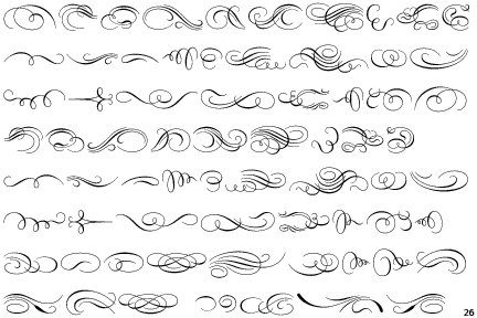 Flourish clipart script. Identifont carioca flourishes clip