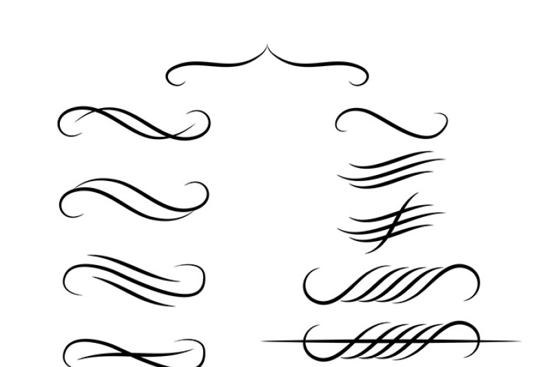  calligraphy dividers wedding. Flourishes clipart separation line