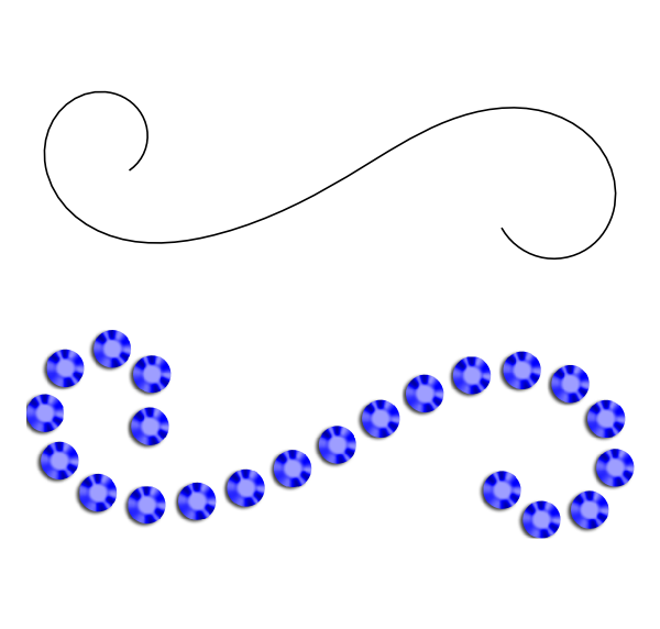 Flourish clipart single line. And a rhinestone template