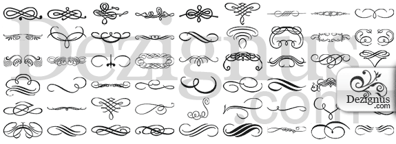 Free ornate vector flourishes. Flourish clipart tattoo script
