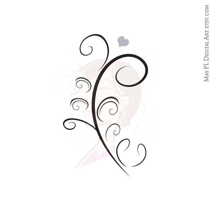 flourishes clipart curved line