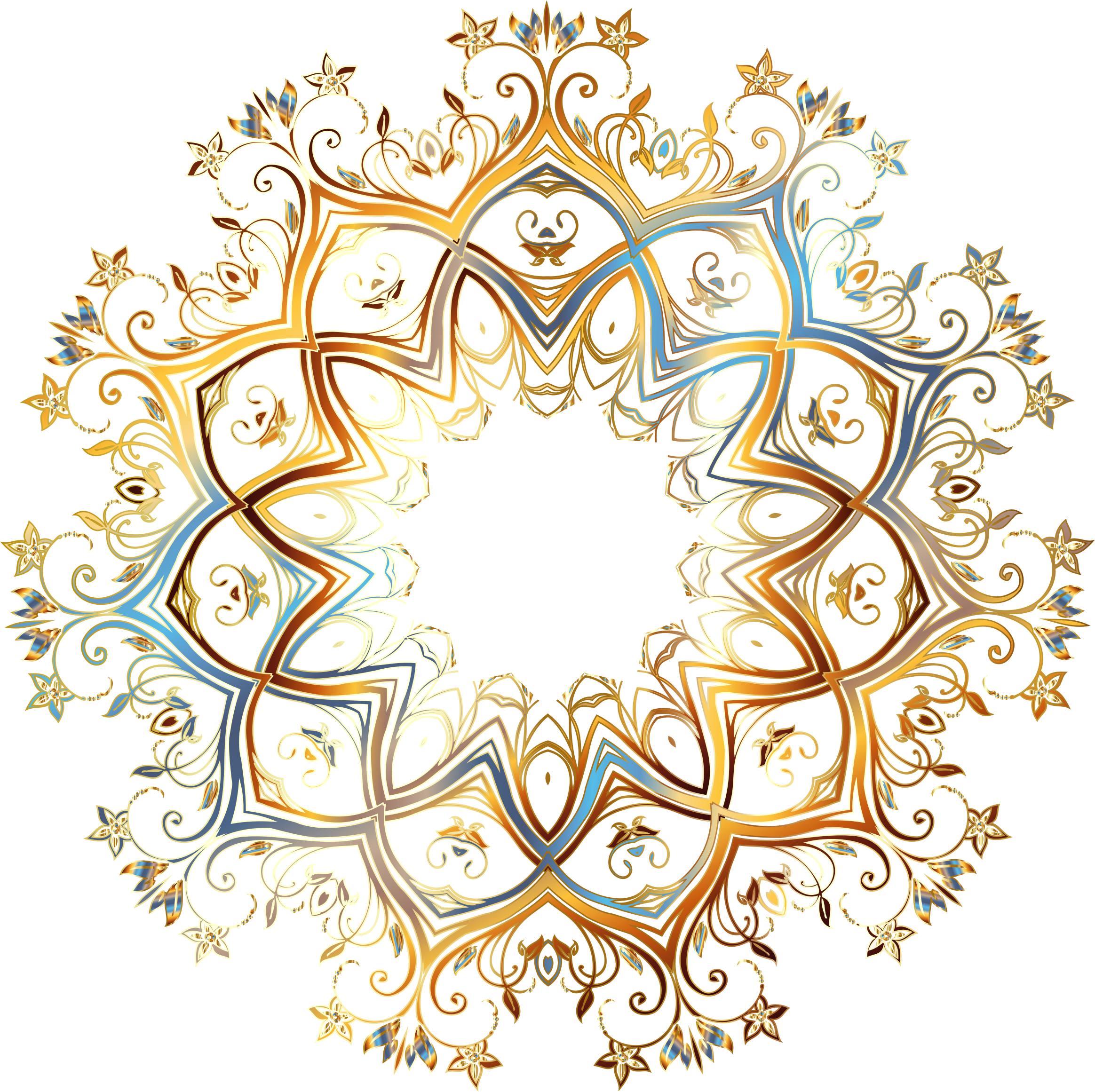 flourishes clipart gold