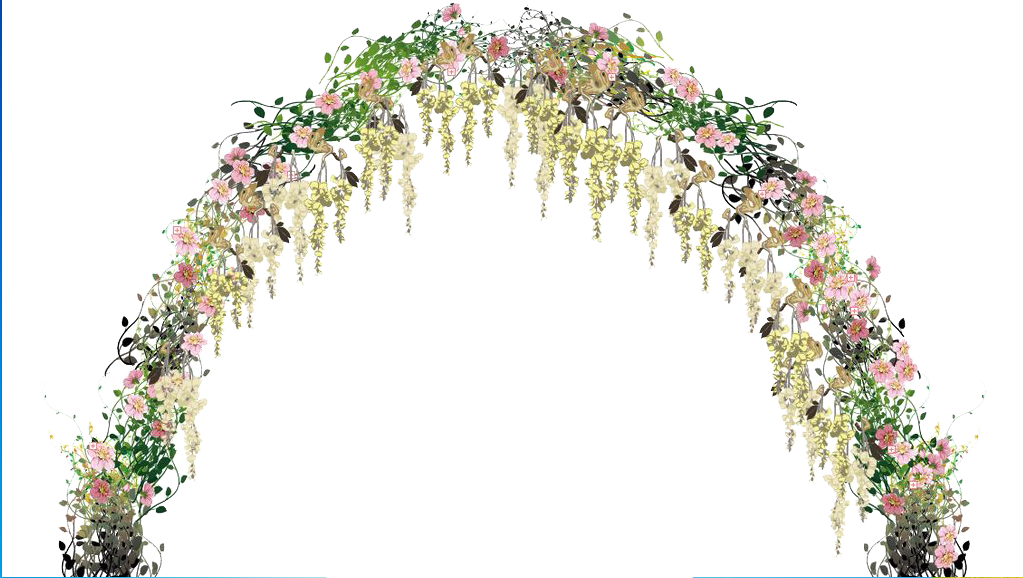 Floral design flowers arches. Flower arch png
