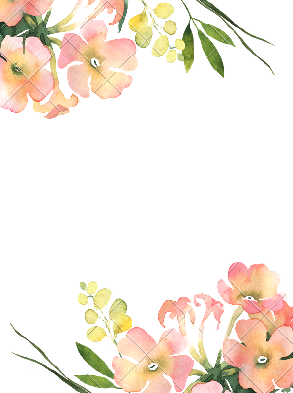 January Wedding Flowers Clipart Free