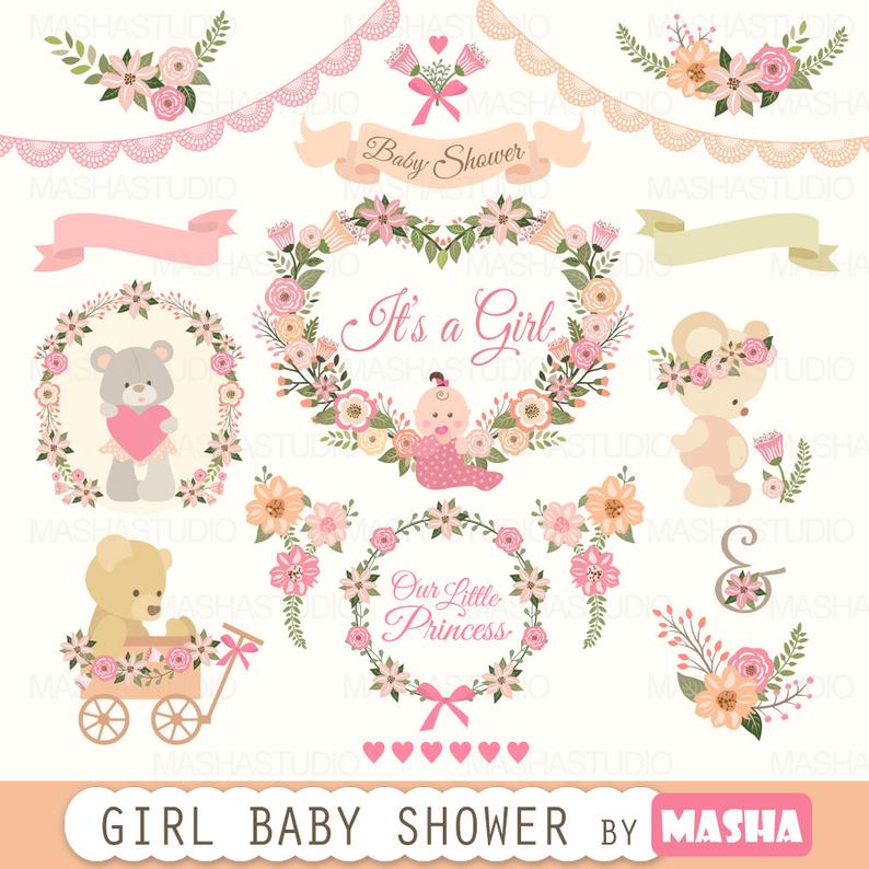 flower clipart baby shower