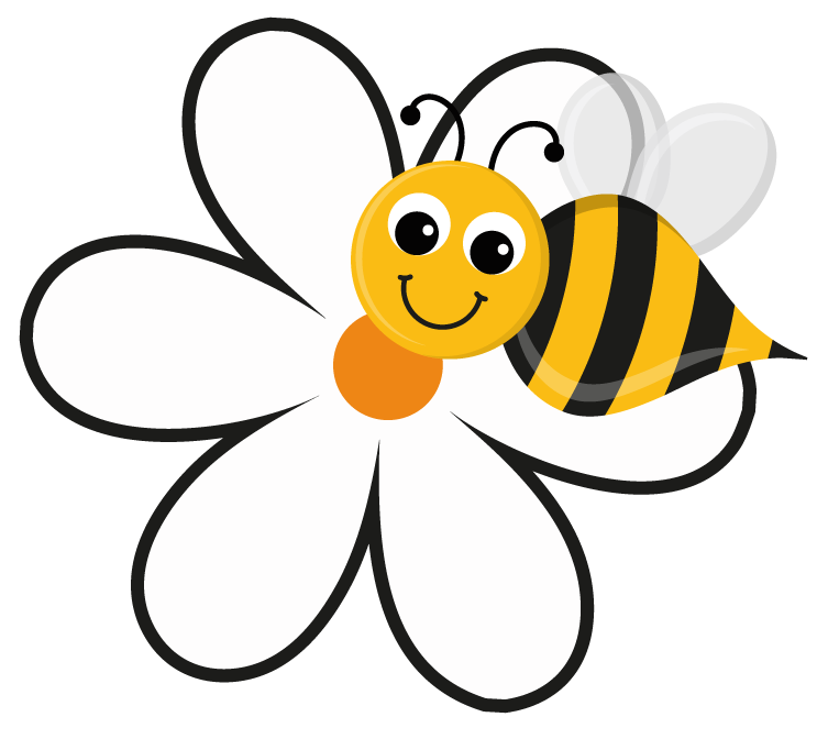 Flower clipart bumble bee. Floral baker mt bizzy