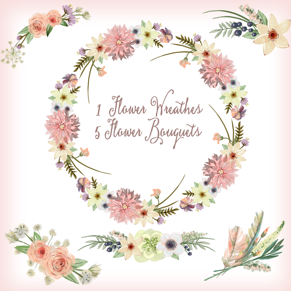 flowers clipart card