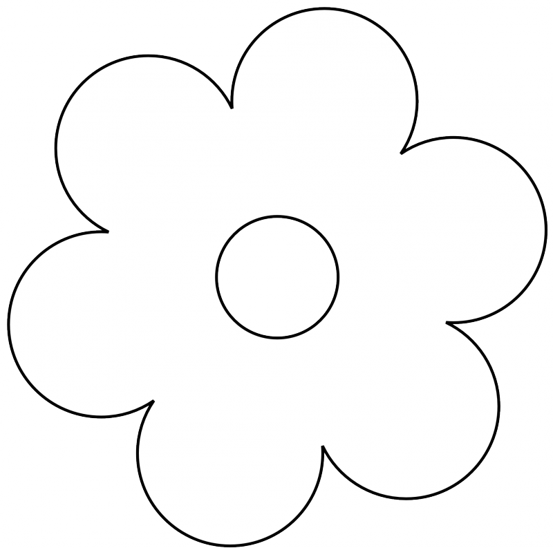 flower clipart coloring