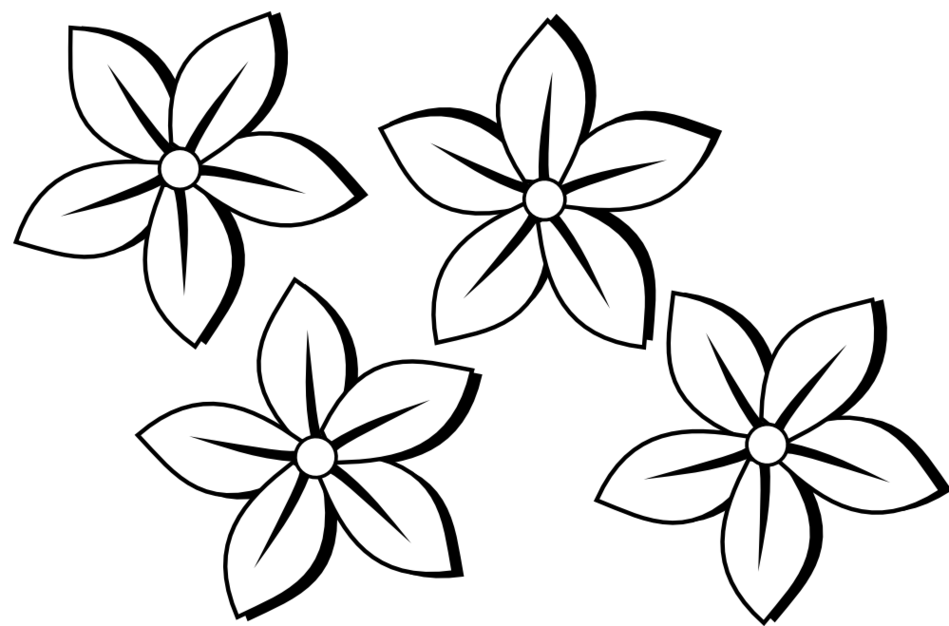 collection of drawing. Flower clipart easy