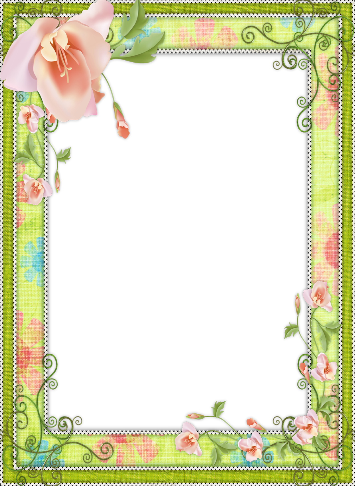 flower clipart frame