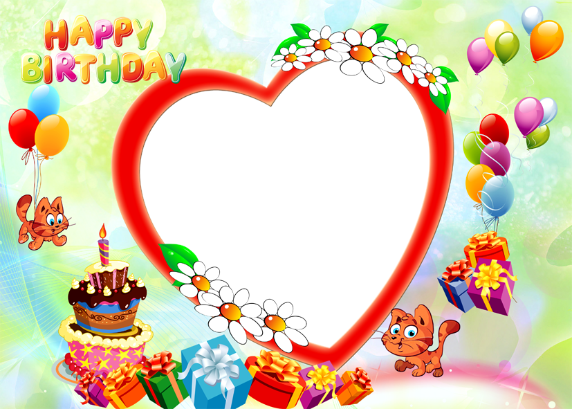 Photo frame png free. Flower clipart happy birthday