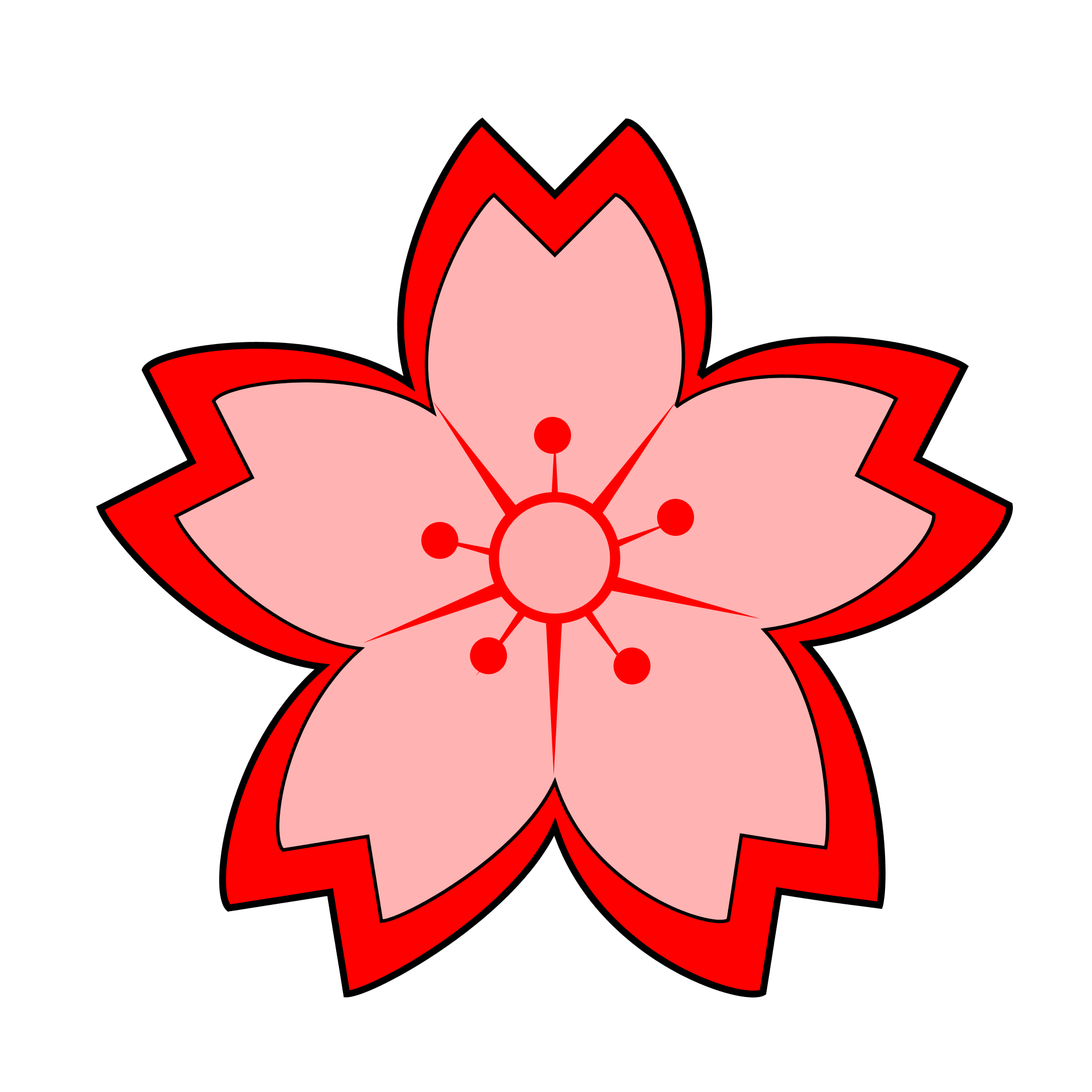 Flower clipart shape. Sakura panda free images