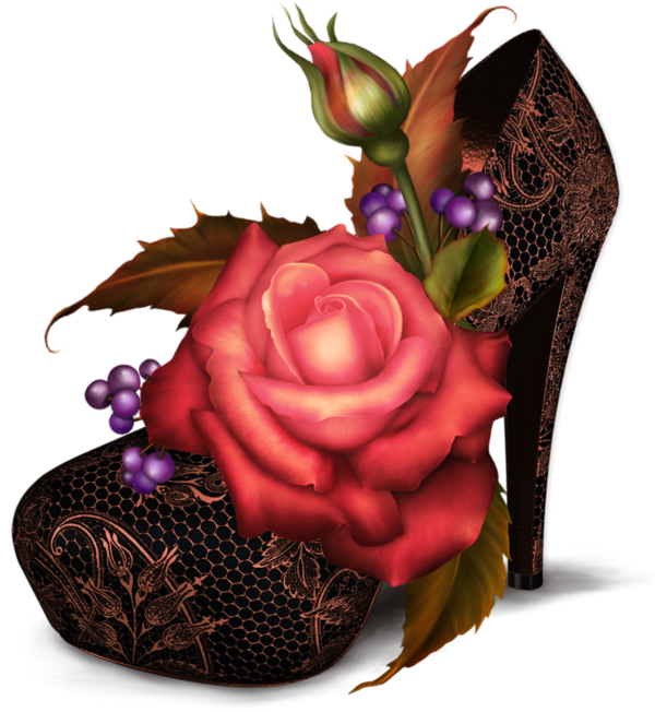 flower clipart shoe