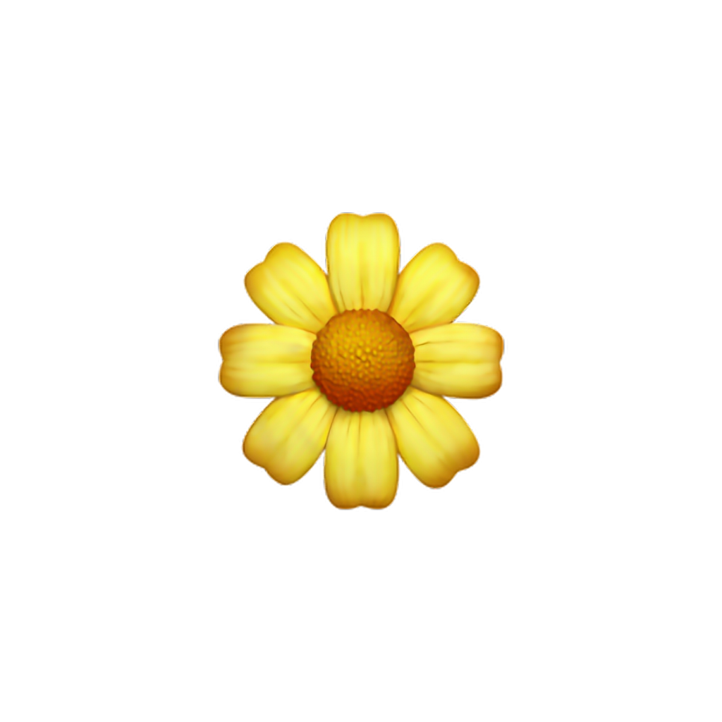 Flower emoji png. Yellow sticker by littleflower