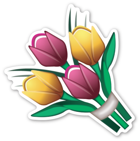 Bouquet emo pinterest emojis. Flower emoji png