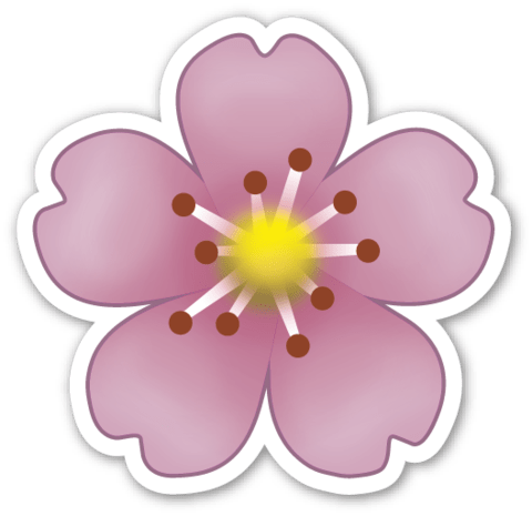 Flower emoji png. Purple transparent stickpng download
