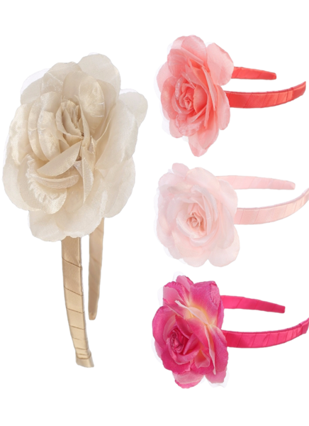 Flower headband png. Rose girls floral headpiece
