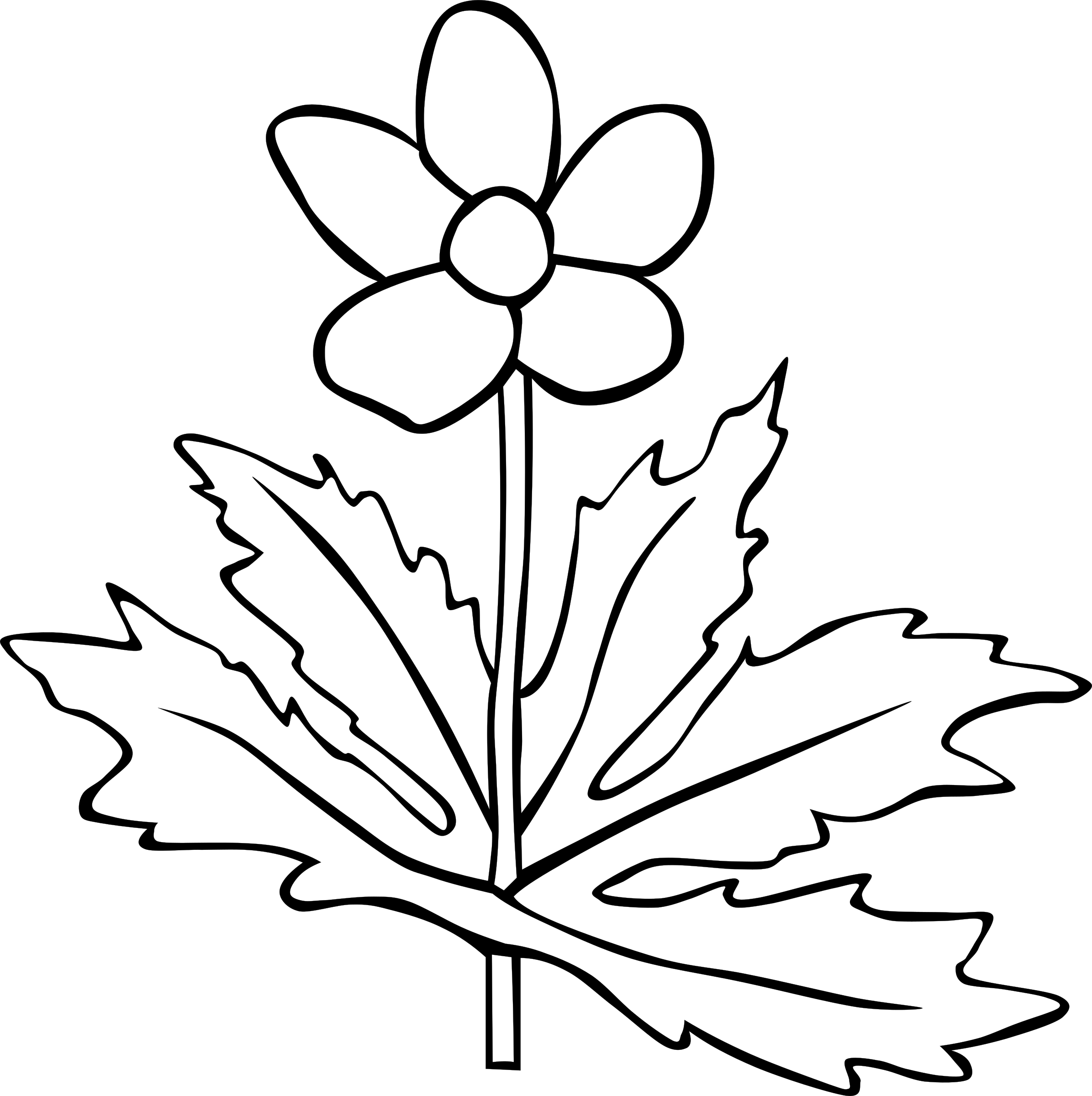 Flower outline png. Anemone canadensis icons free