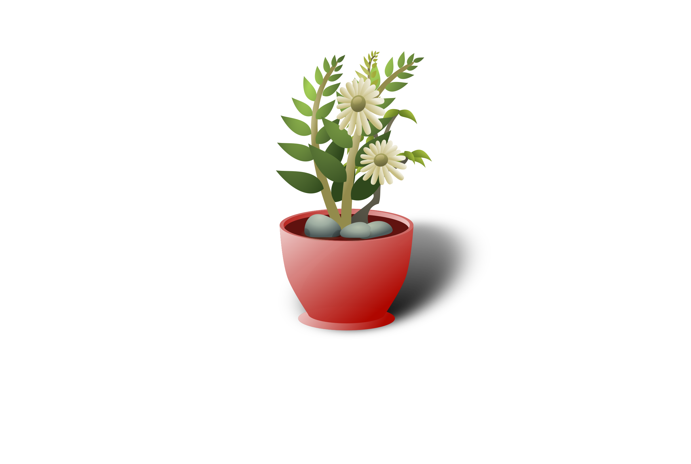 Flower pot png. White icons free and