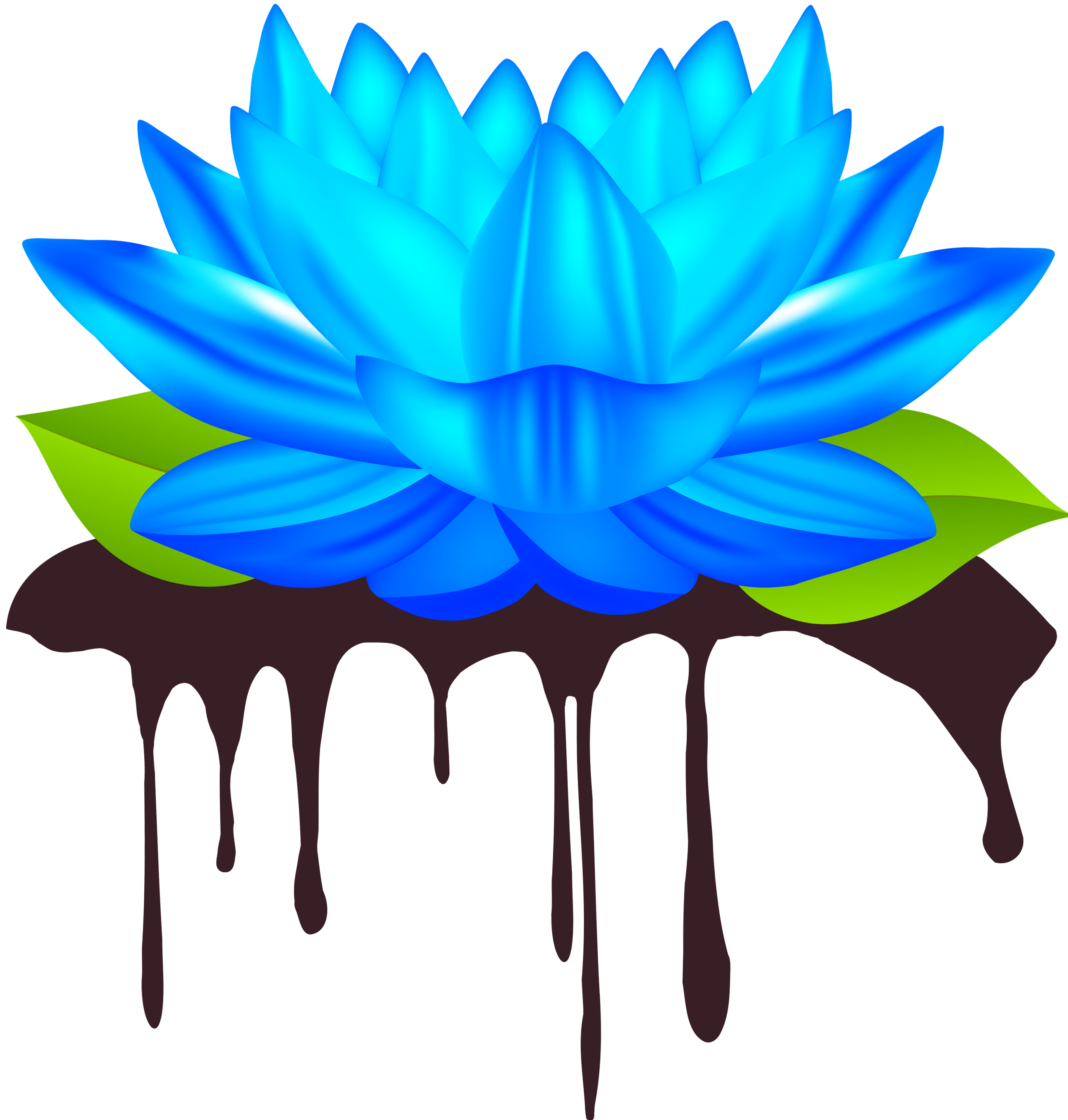The salon spa red. Flowers clipart blue lotus
