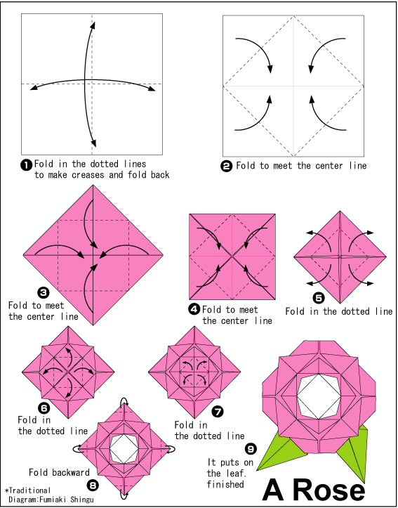 Flower instructions tikipaniki net. Flowers clipart origami