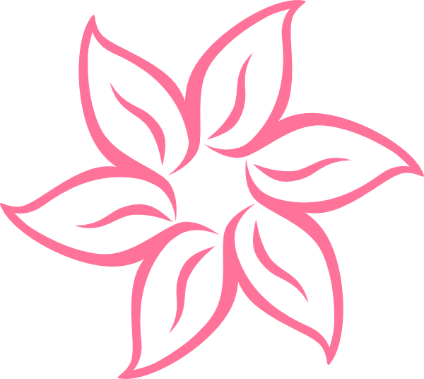 Flowers clipart simple. Pink flower clip art
