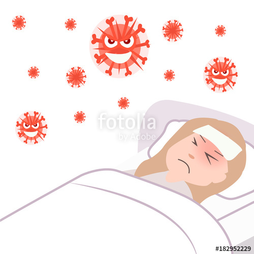 flu clipart bed cartoon
