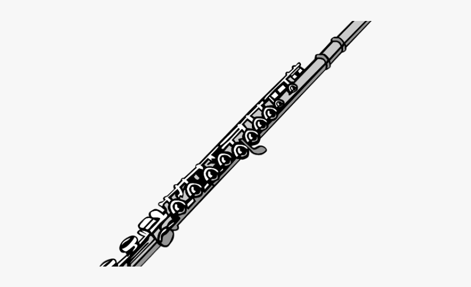 flute clipart black and white