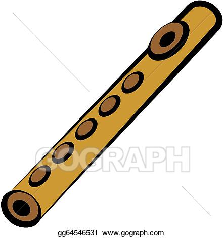 Vector drawing gg gograph. Flute clipart clip art