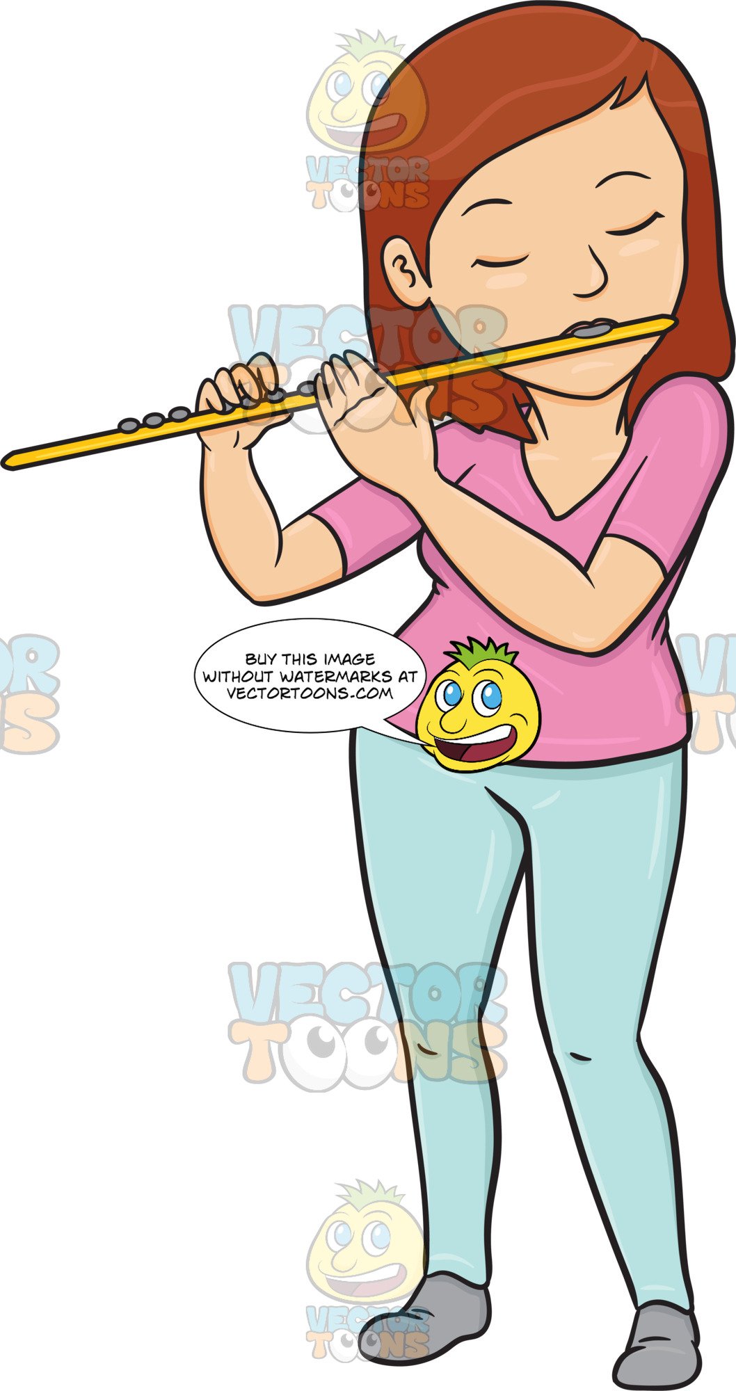 flute clipart flute player