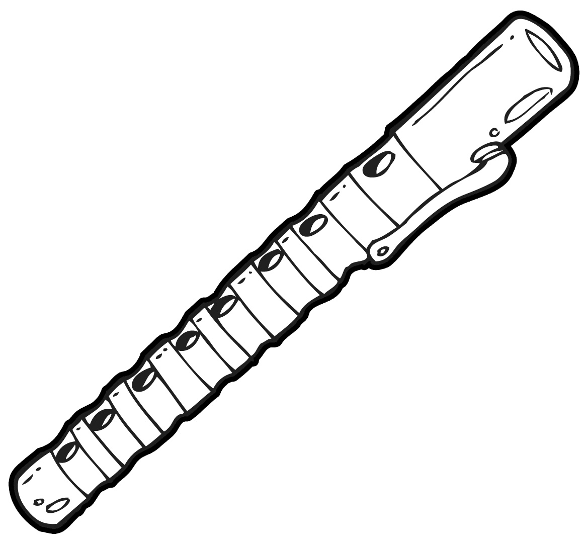 flute clipart line art