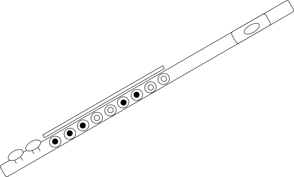 flute clipart outline