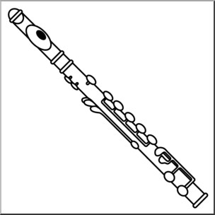 flute clipart outline