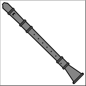 Clip art grayscale i. Flute clipart recorder