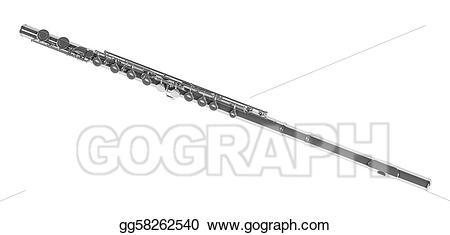 Stock illustration concert flute. Flutes clipart aerophones